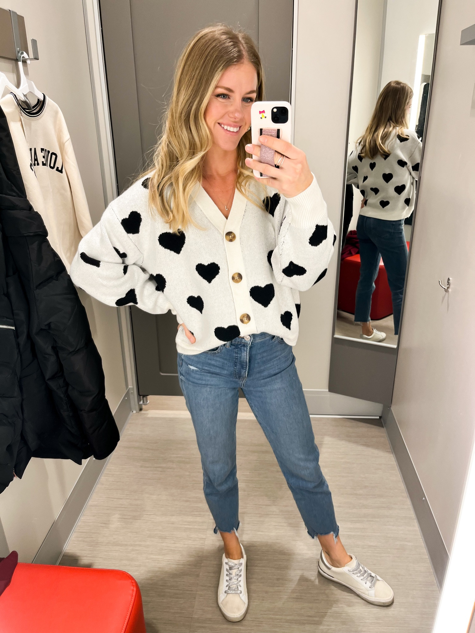 Love this cardigan for Valentine’s Day! It’s super soft and comes in two other colors! I sized up to a medium! 

#LTKFind #LTKSeasonal #LTKunder50