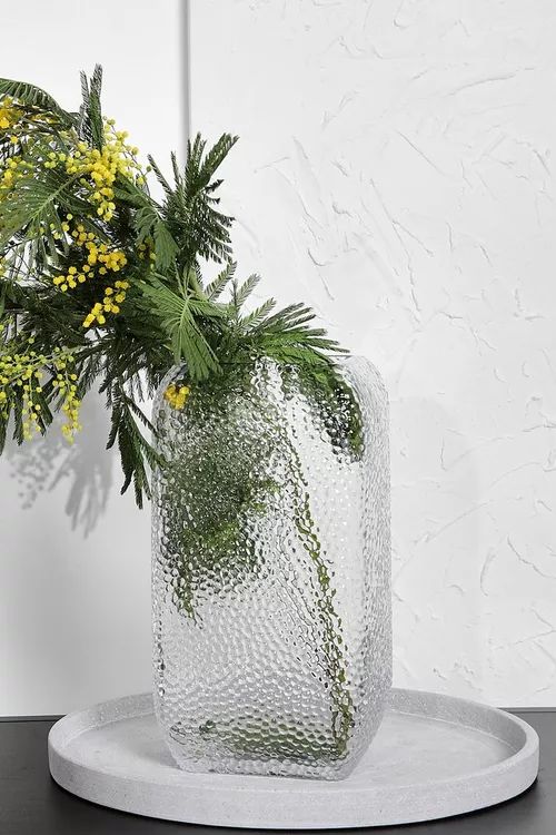 Textured Glass Vase | Boohoo.com (US & CA)