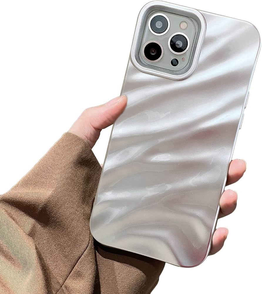 Water Ripple Pattern Compatible for iPhone 12 Pro Max Phone Case,Cute Luxury Wave Shape Case for ... | Amazon (US)