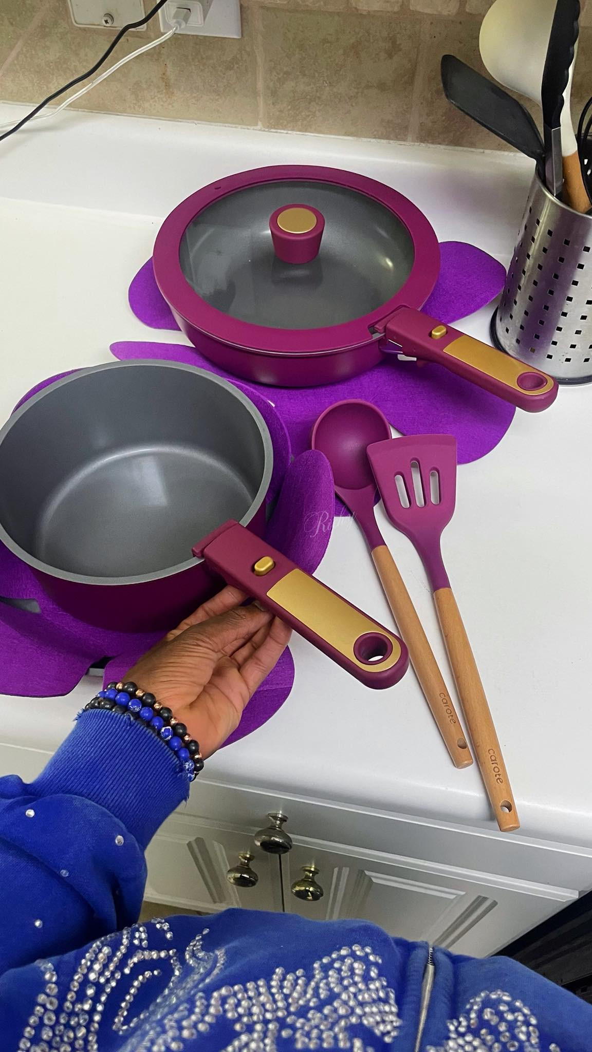 Just fell in love in the kitchen with the kitchen💜💜💜 thx to #KitchenWalmart 😮‍💨🔗 #kitchen #cook #chef #carrote 

 #LTKfoodie #LTKHome