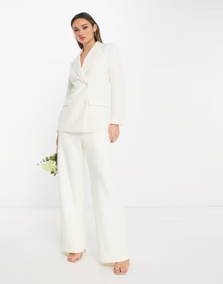 Y.A.S Bridal tailored suit set in white | ASOS (Global)