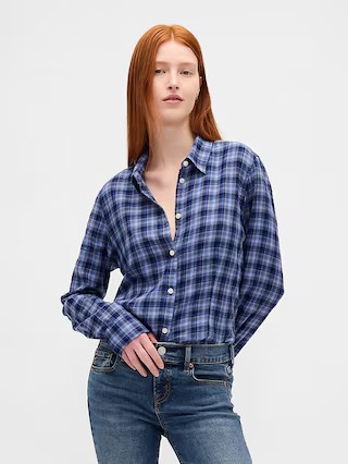 Flannel Fitted Plaid Shirt | Gap (US)