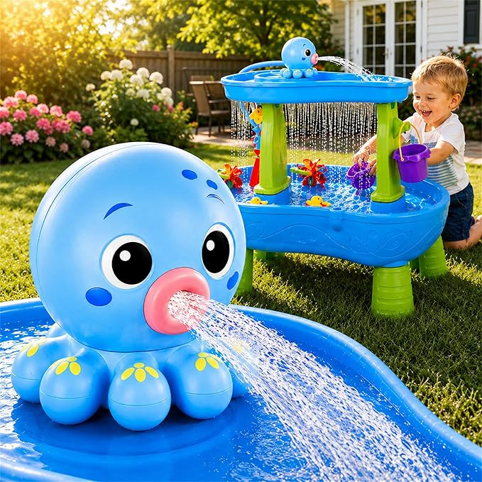 Upgraded Octopus Water Table Pump with Huge Water Output, 3H Non-Stop Fun for Step 2, Rechargeabl... | Amazon (US)