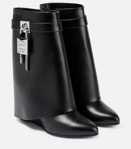 Shark Lock leather ankle boots | Mytheresa (US/CA)