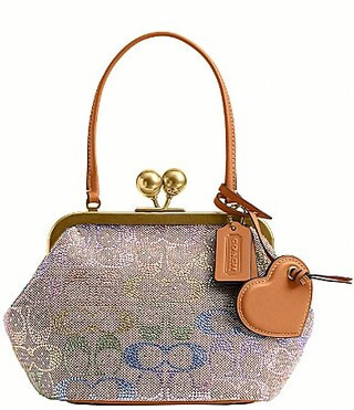 COACH Crystal Signature Jacquard Kisslock Frame Bag 16 - RAINBOW MULTI | Dillard's