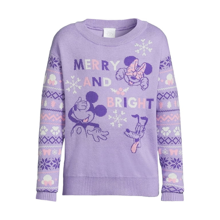 Minnie Mouse Girls Sweater, Sizes 4-16 - Walmart.com | Walmart (US)