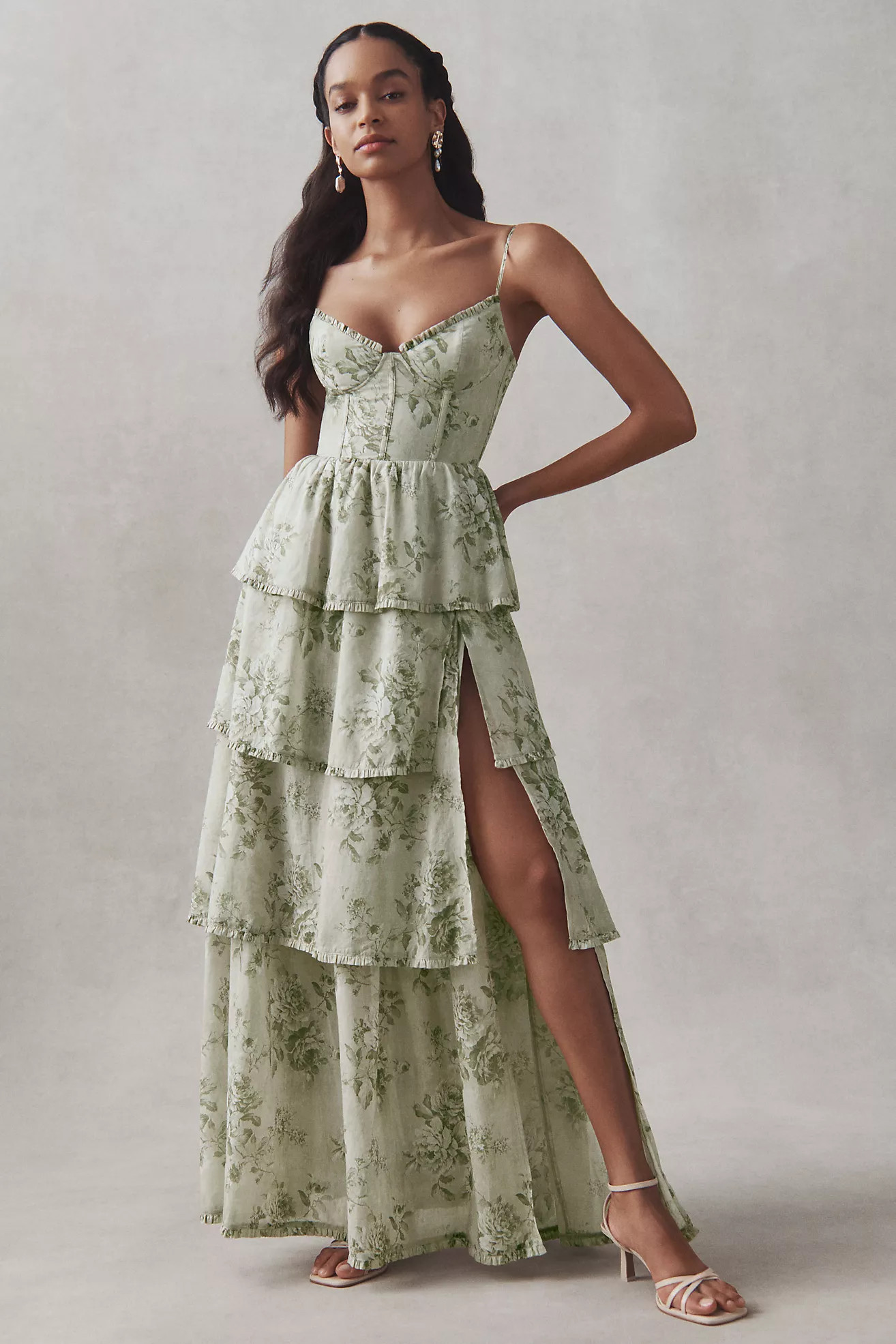 V. Chapman Caterina Corset Ruffle Dress | Anthropologie (US)