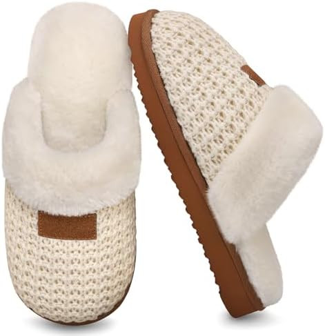 ATHMILE Cozy Slippers For Women Fuzzy Fluffy Warm Women's Platform Slippers Memory Foam Arch Supp... | Amazon (US)