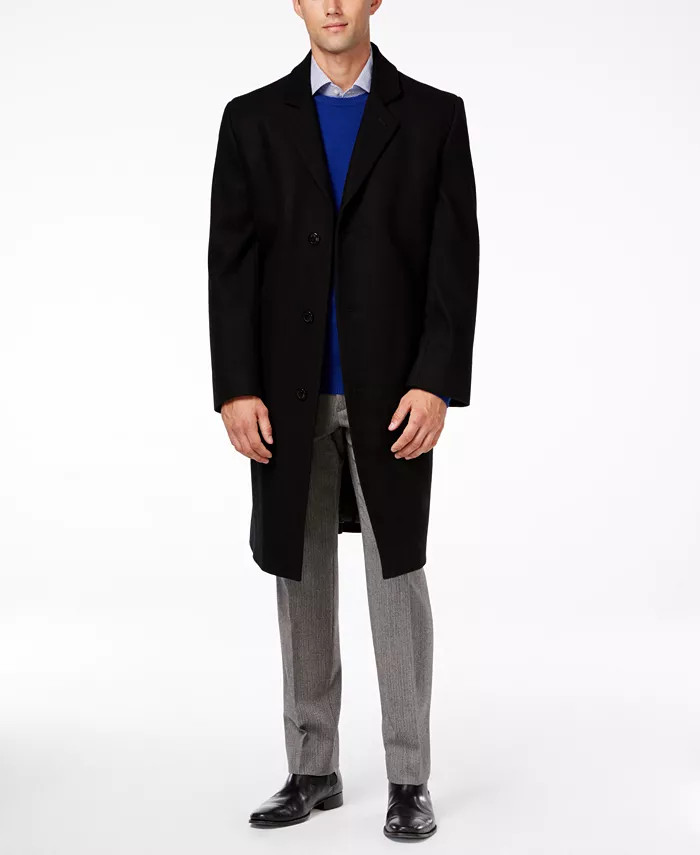 London Fog Men Signature Wool-Blend Overcoat - Macy's | Macy's