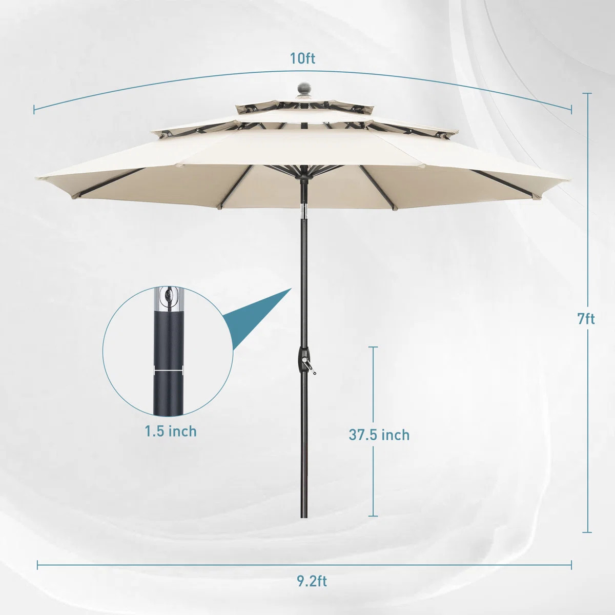 120'' Tilt Market Umbrella | Wayfair North America