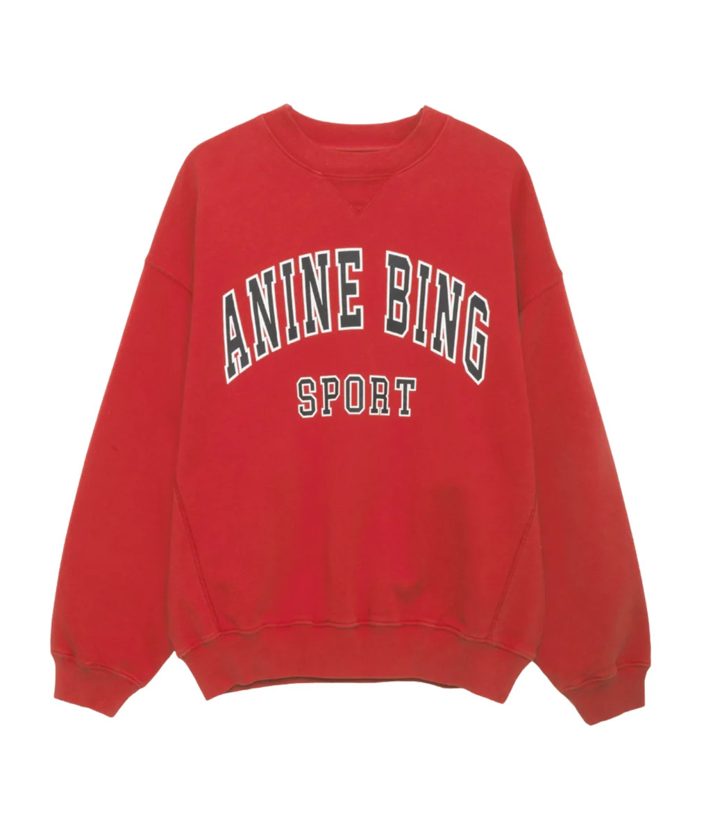 Jaci Sweatshirt Anine Bing- Red | LOLA Boutique