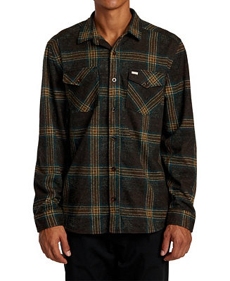 RVCA Men's Vacancy Flannel Long Sleeve Shirt - Macy's | Macy's