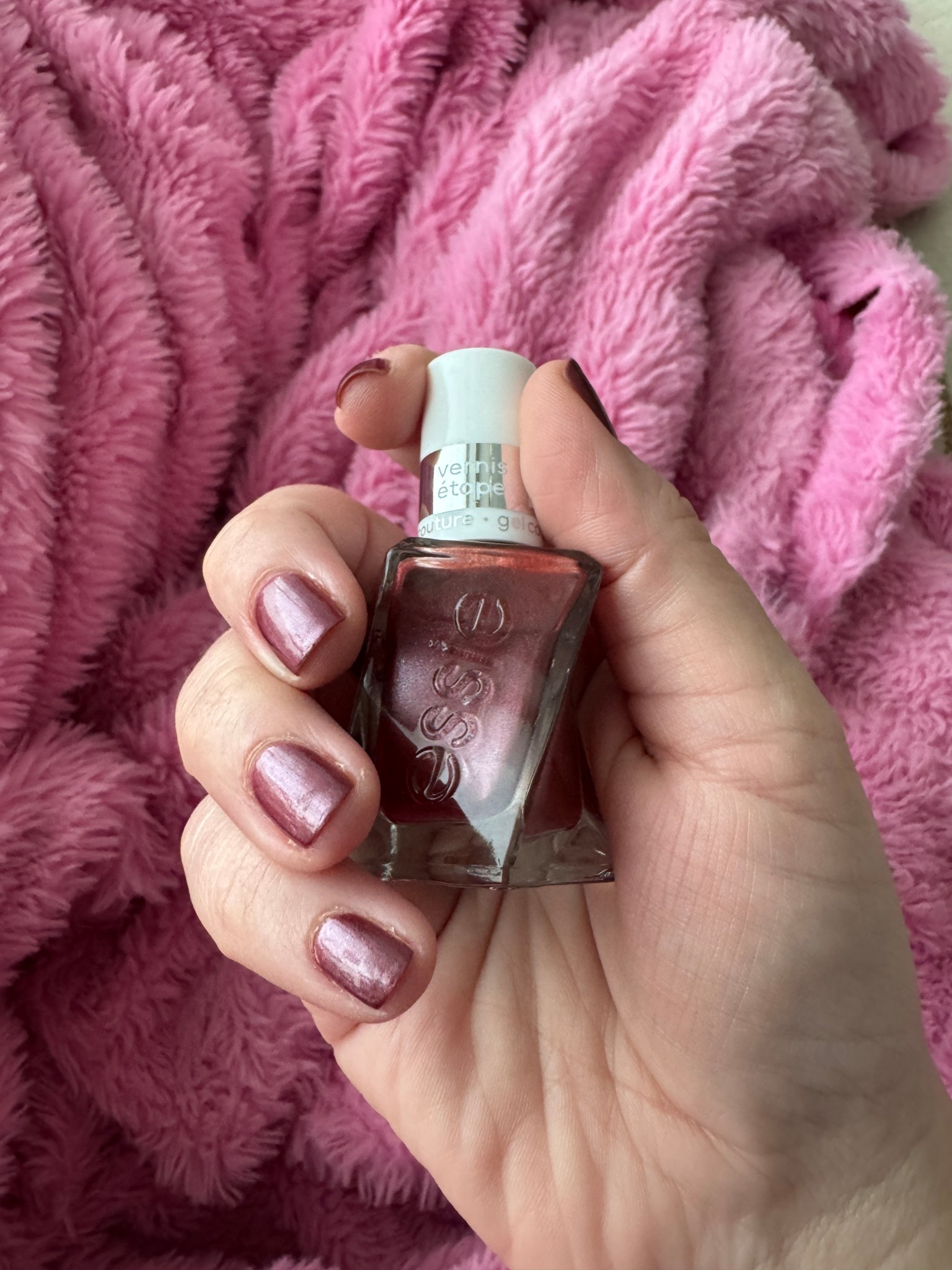 Omg this nail polish is gorgeous!! Essie came out with a liquid diamonds line and Size Me Up is so good. It’s like a metallic dusty rose. 

#LTKBeauty
