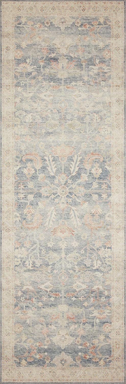 Loloi II Hathaway Collection HTH-02 Denim / Multi, Traditional Runner Rug, 2'-6" x 7'-6" | Amazon (US)