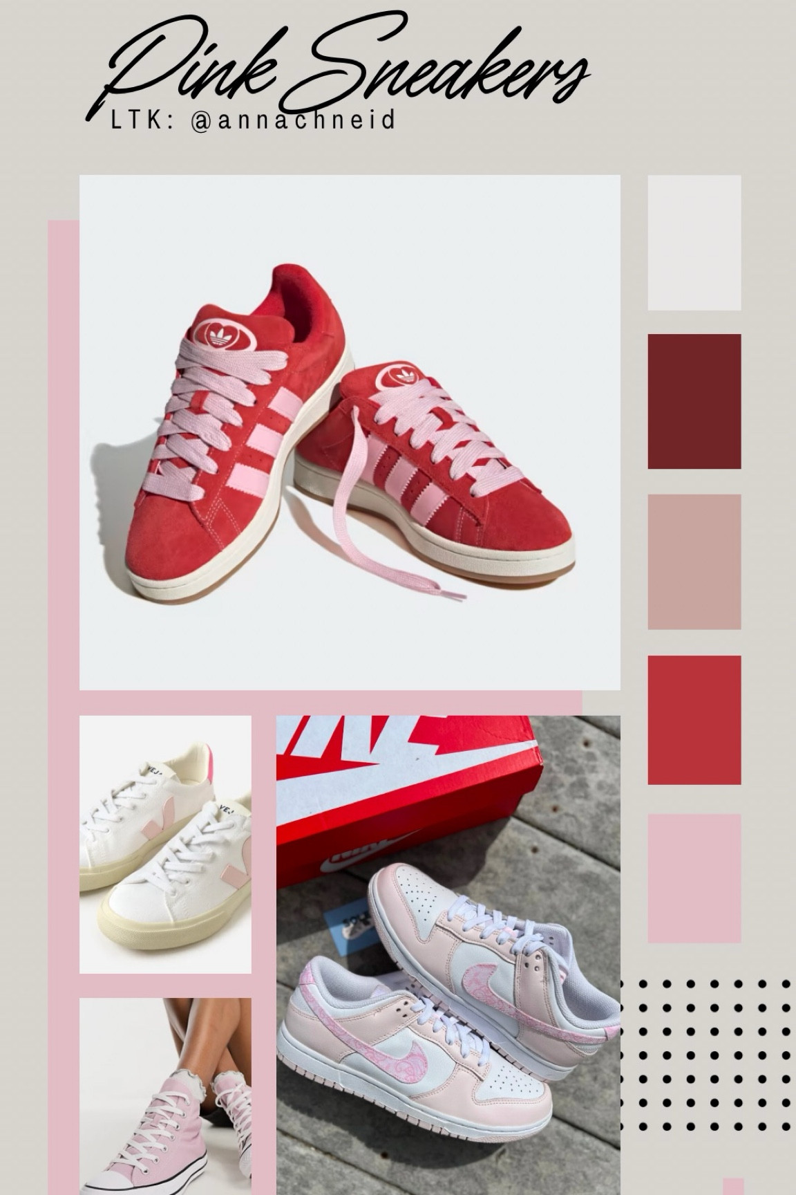 Pink sneakers, adidas sambas, paisley pink dunk low, low top sneakers, everyday shoes, valentines day shoes #dunklow #adidassambas #pinkshoes

#LTKshoecrush #LTKstyletip #LTKfindsunder100