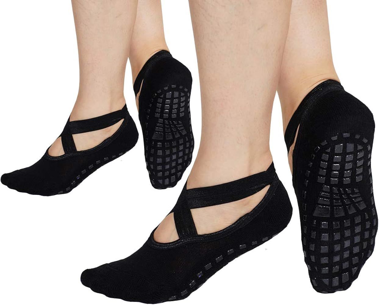 Yoga Socks for Women Non Skid Socks with Grips Barre Socks Pilates Socks for Women | Amazon (US)