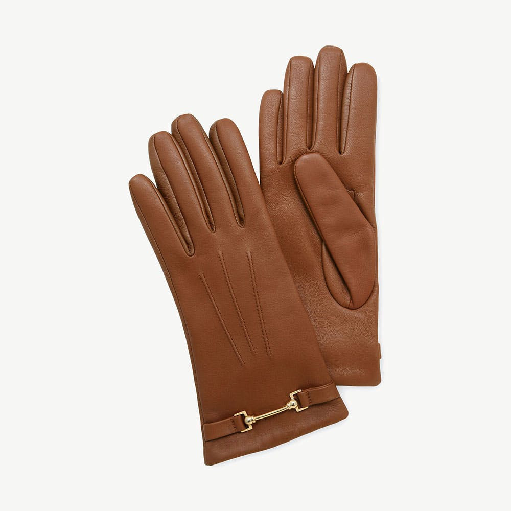 Stockbridge Gloves - Tan | Strathberry