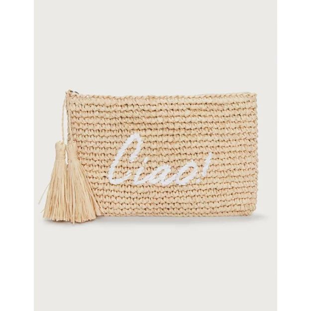‘Ciao!’ Raffia Pouch | Bags & Purses | The  White Company | The White Company (UK)