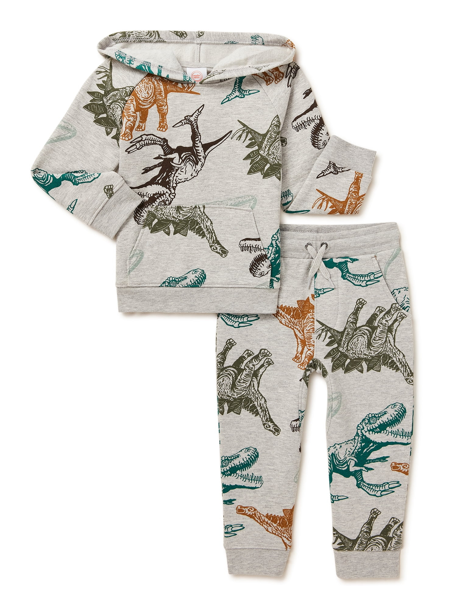 Wonder Nation Baby and Toddler Unisex Athleisure Outfit Set, 2-Piece, Sizes 12M-5T - Walmart.com | Walmart (US)