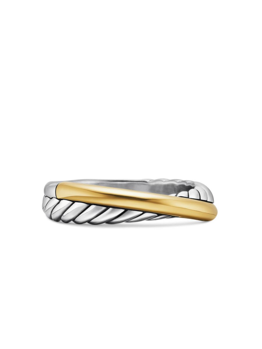 Crossover Band Ring with 18K Yellow Gold | Saks Fifth Avenue