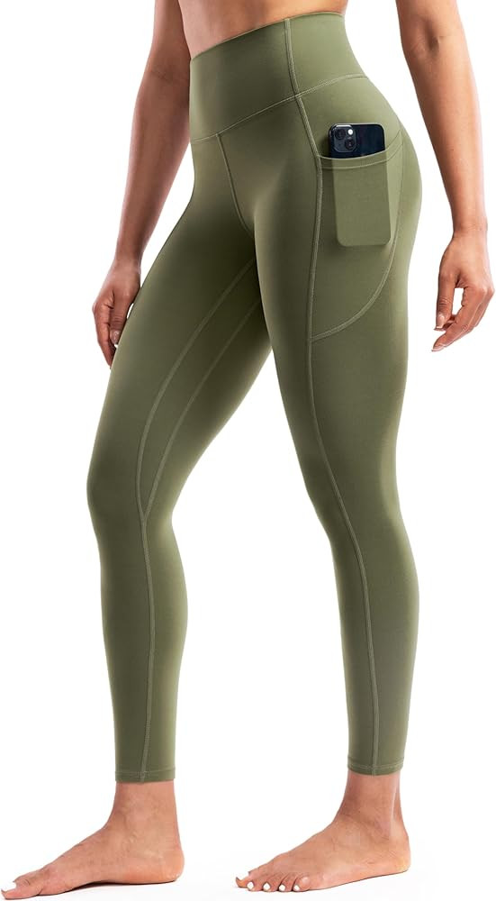 POSHDIVAH Creamluxe Yoga Leggings with Pockets for Women 25"/28" High Waisted Gym Workout Lounge ... | Amazon (US)