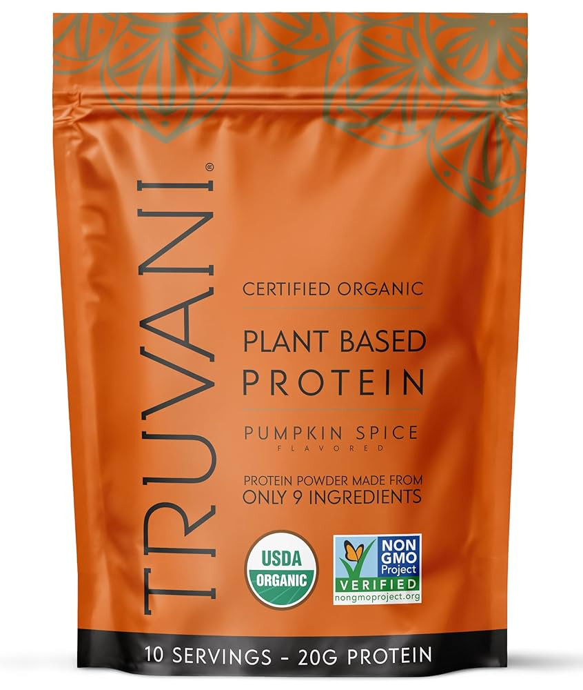 Truvani Vegan Pea Protein Powder | Pumpkin Spice | 20g Organic Plant Based Protein | 10 Servings ... | Amazon (US)