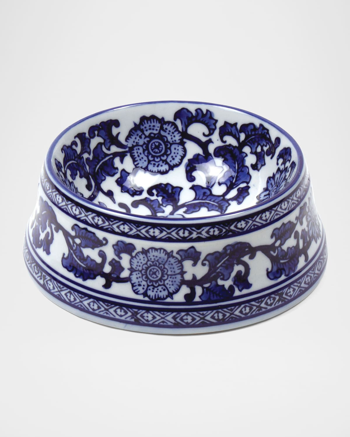 Blue Floral Dog Bowl | Neiman Marcus
