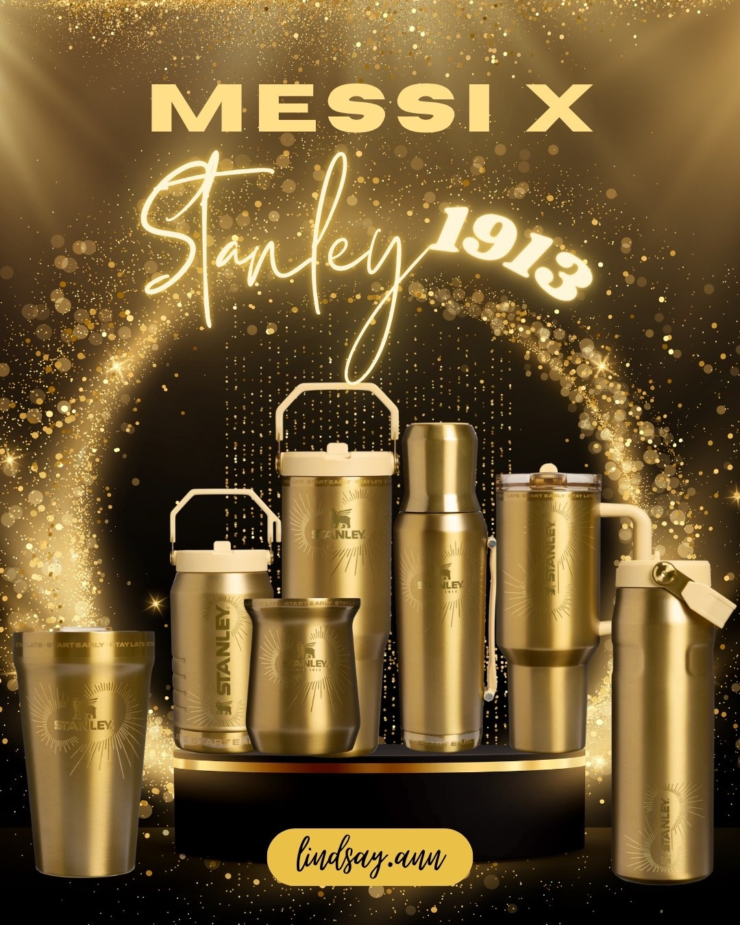 ✨ Stanley 1913 just dropped a collection that looks straight out of a champagne dream 🍾 These gold pieces are seriously stunning and giving luxe energy all summer long ✨