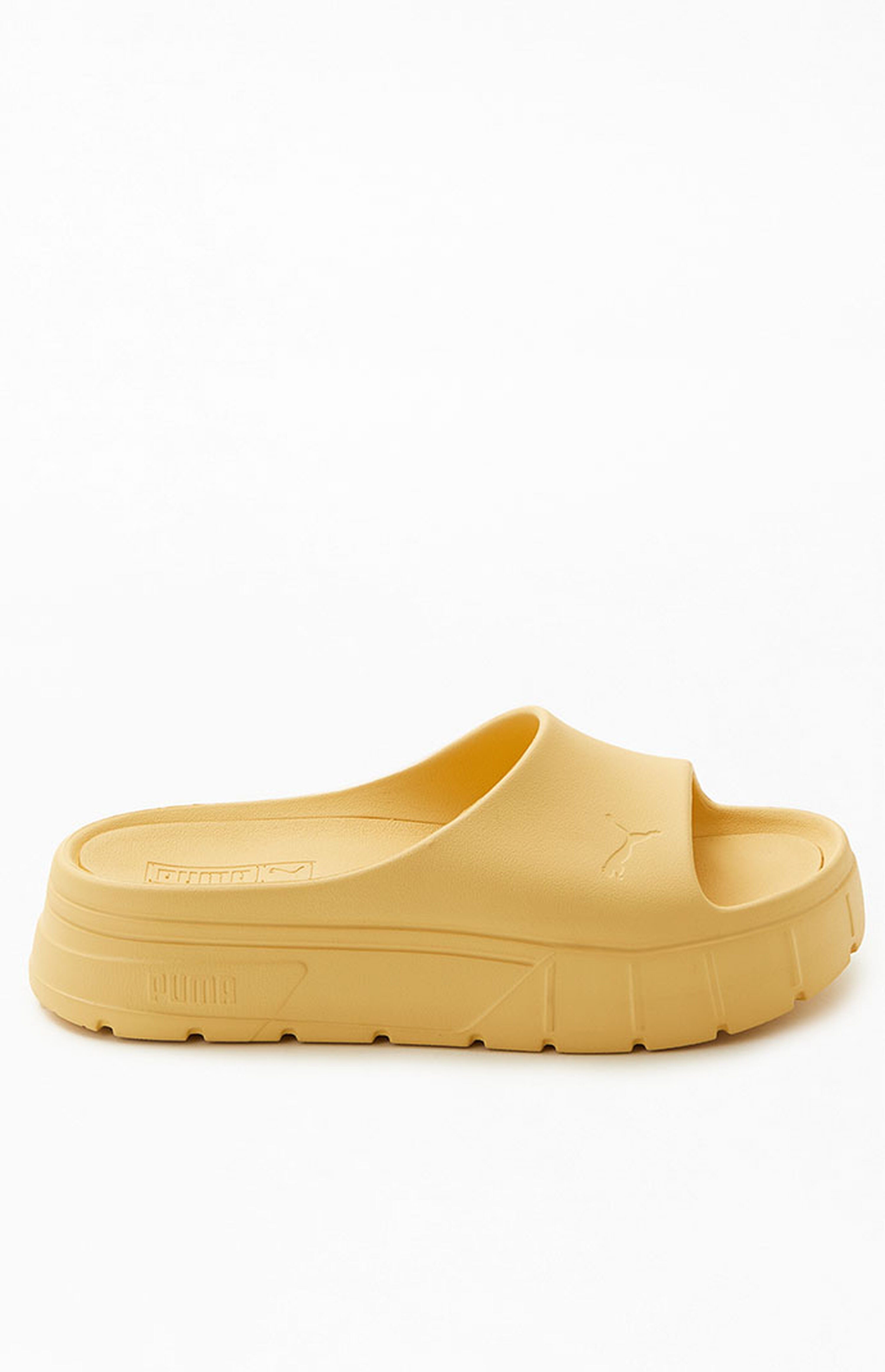 Puma Women's Beige Mayze Stack Injex Slide Sandals | PacSun
