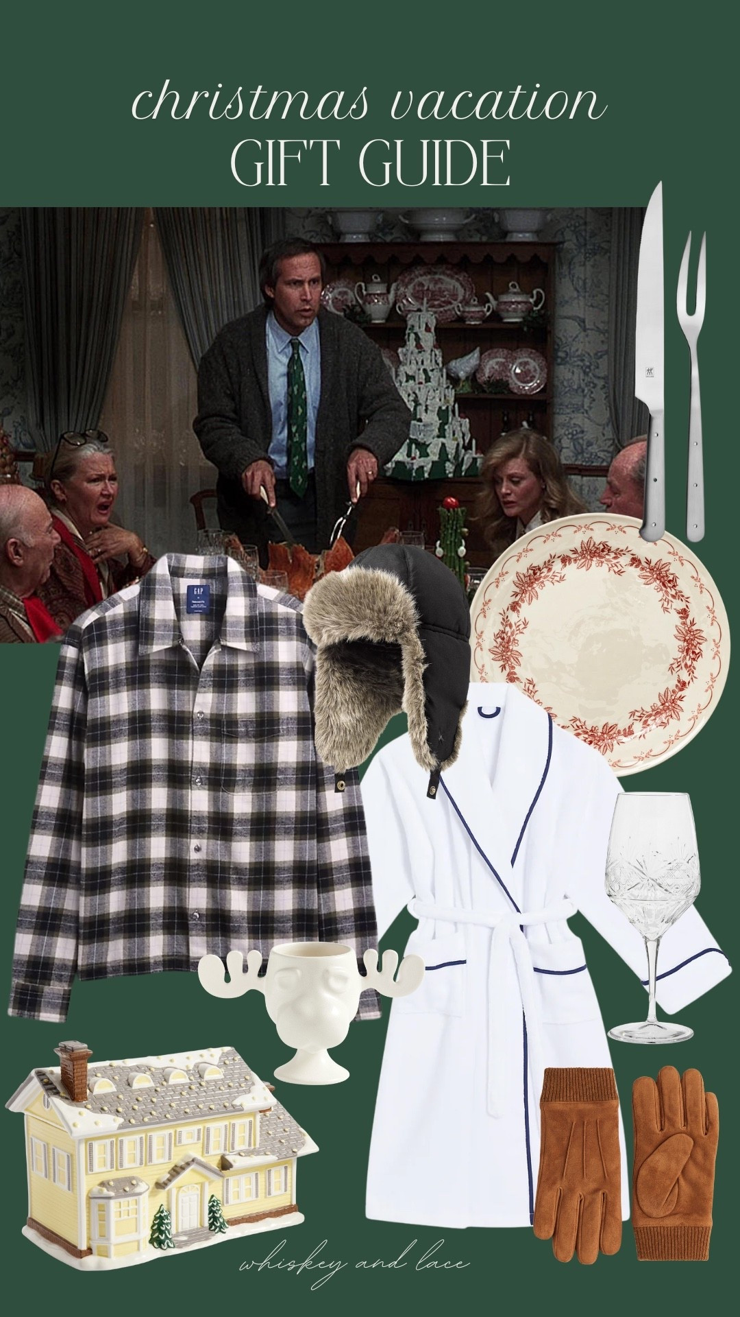 I can almost guarantee that you know someone who is a die hard Christmas Vacation fan. What better to give them this season than gifts that remind them of their favorite movie? This robe is a dream gift for anyone and this hat is ideal for anyone who lives in a cold city. The silver carving set is perfect for the hostess in your life!

#LTKSeasonal #LTKGiftGuide #LTKHoliday