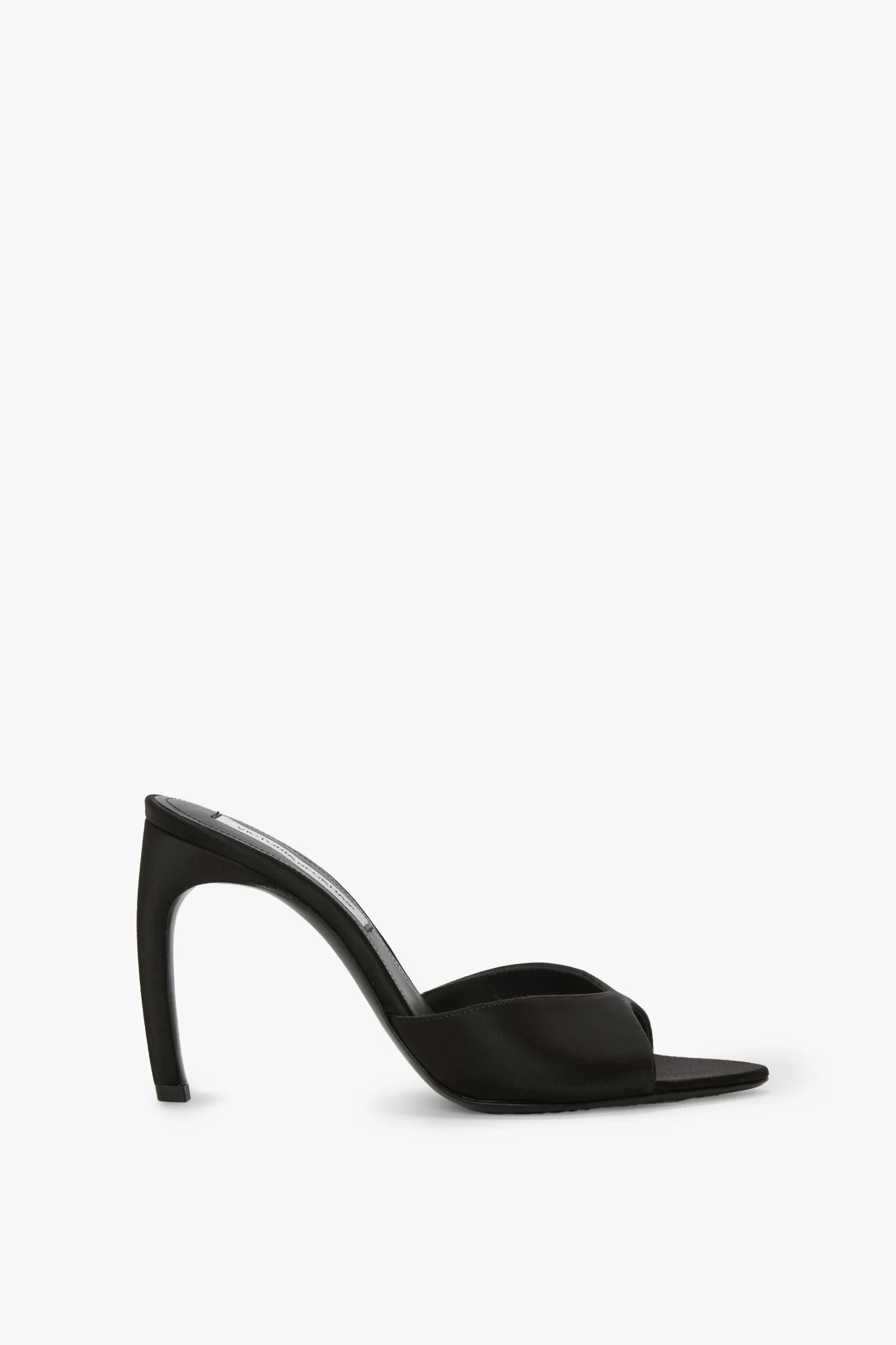 Harlow Mule In Black Satin | Victoria Beckham UK