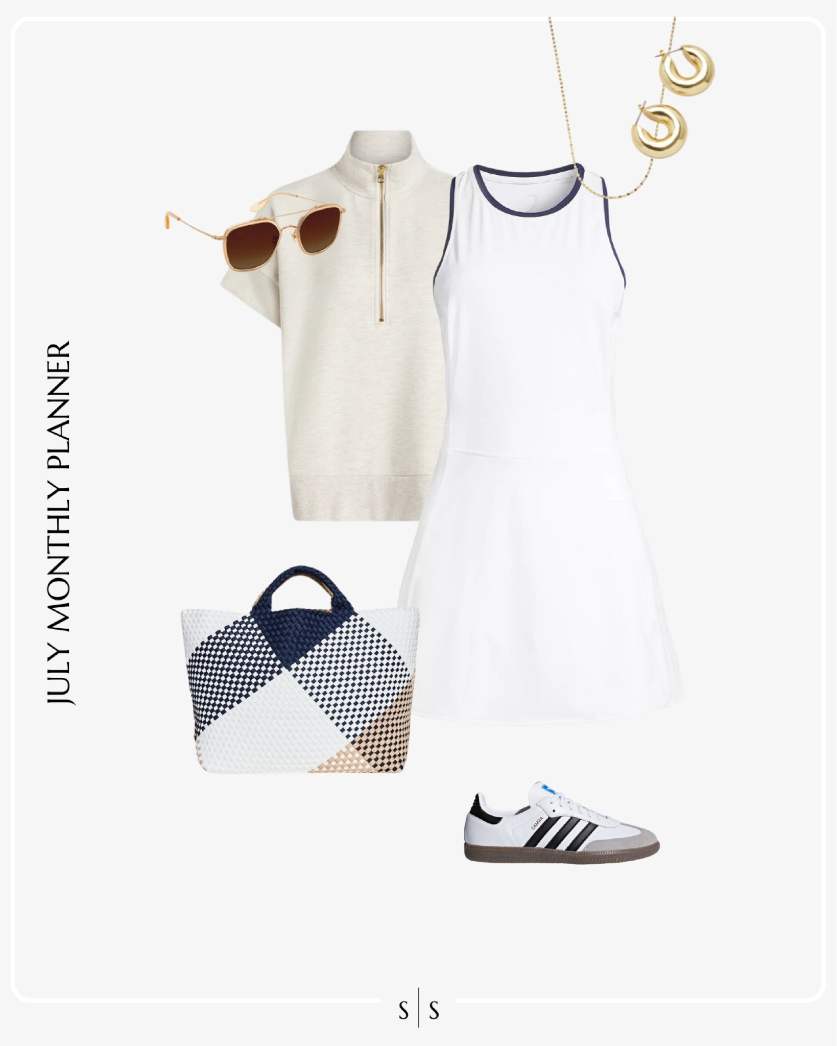 Monthly outfit planner JULY: Summer looks | tennis dress, sneakers, woven tote bag, short sleeve pullover, Summer accessories 

Weekend wear, Athleisure, activewear, active wear

See the entire calendar on thesarahstories.com ✨ 


#LTKActive #LTKStyleTip #LTKFitness