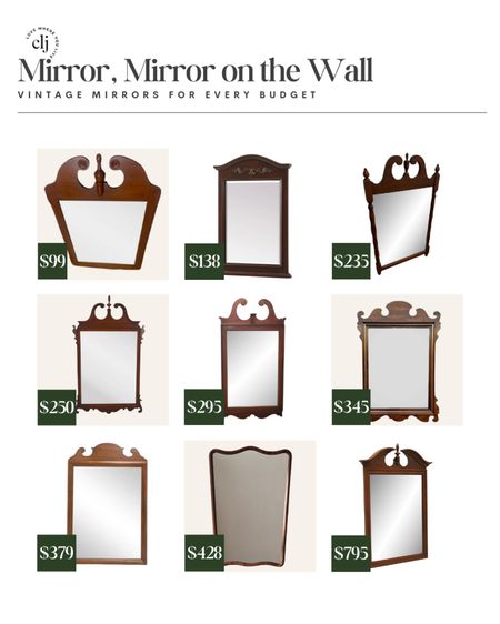Vintage mirrors for every budget! 

#LTKhome #LTKstyletip #LTKfindsunder100