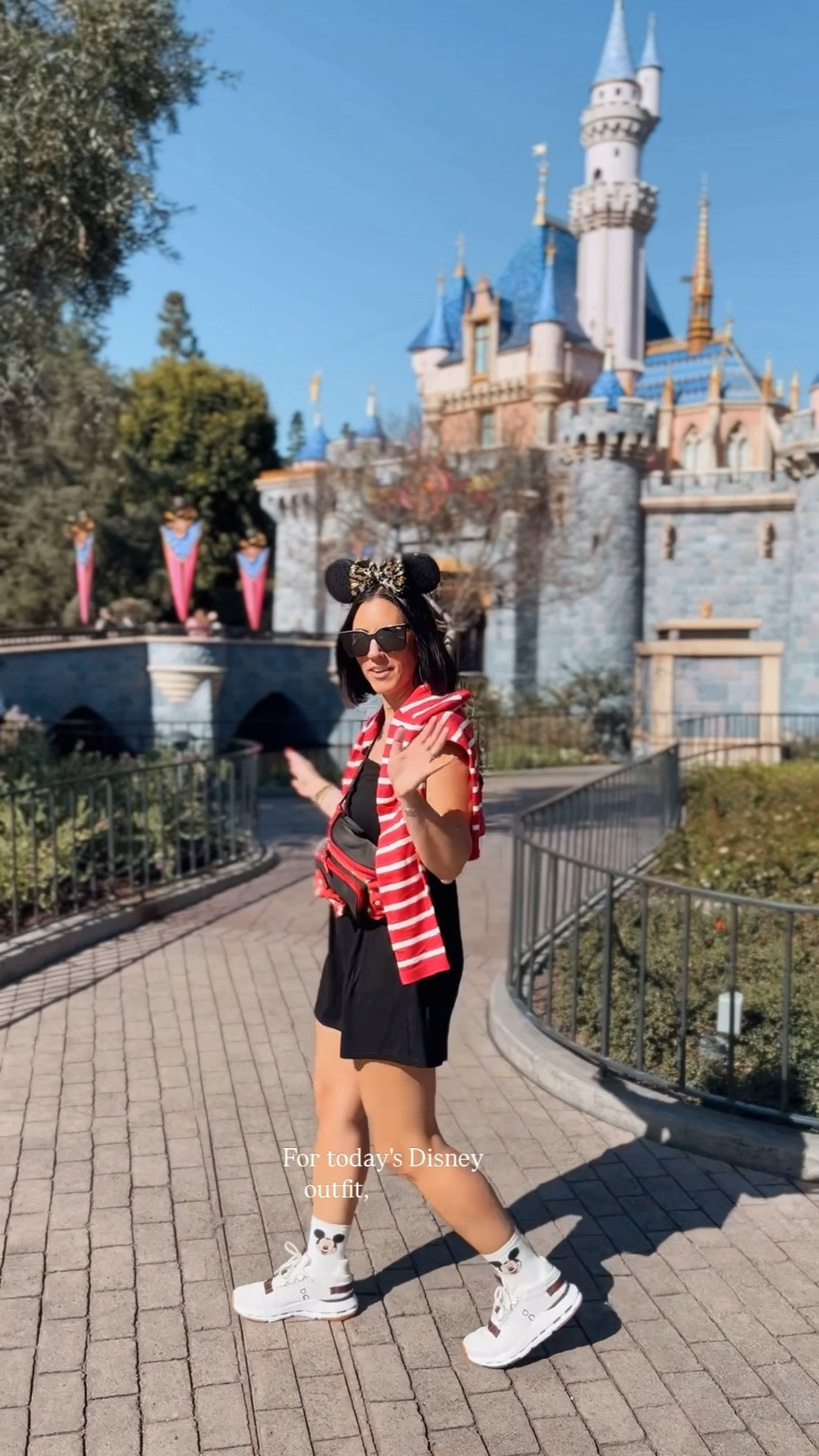 What I wore to Disneyland, day, one! 🎠💫🏰🎡🪄

🪄 Sleeveless romper with pockets — size small
🪄 striped cardigan - size large 
🪄 on cloud, sneakers — size 8 everything was cute, comfy, casual, and affordable! ❤️💫

Disney style, Disney outfit inspo, Amazon fashion, Disneyland outfits 

#LTKootd #LTKOver40 #LTKmomlife