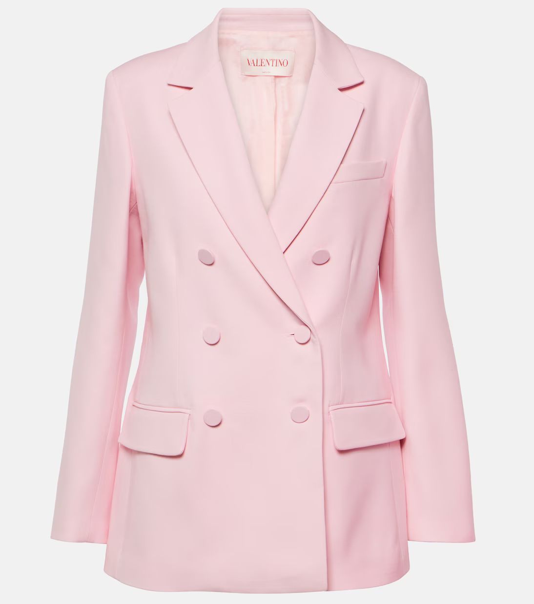 Double-breasted wool and silk blazer | Mytheresa (INTL)