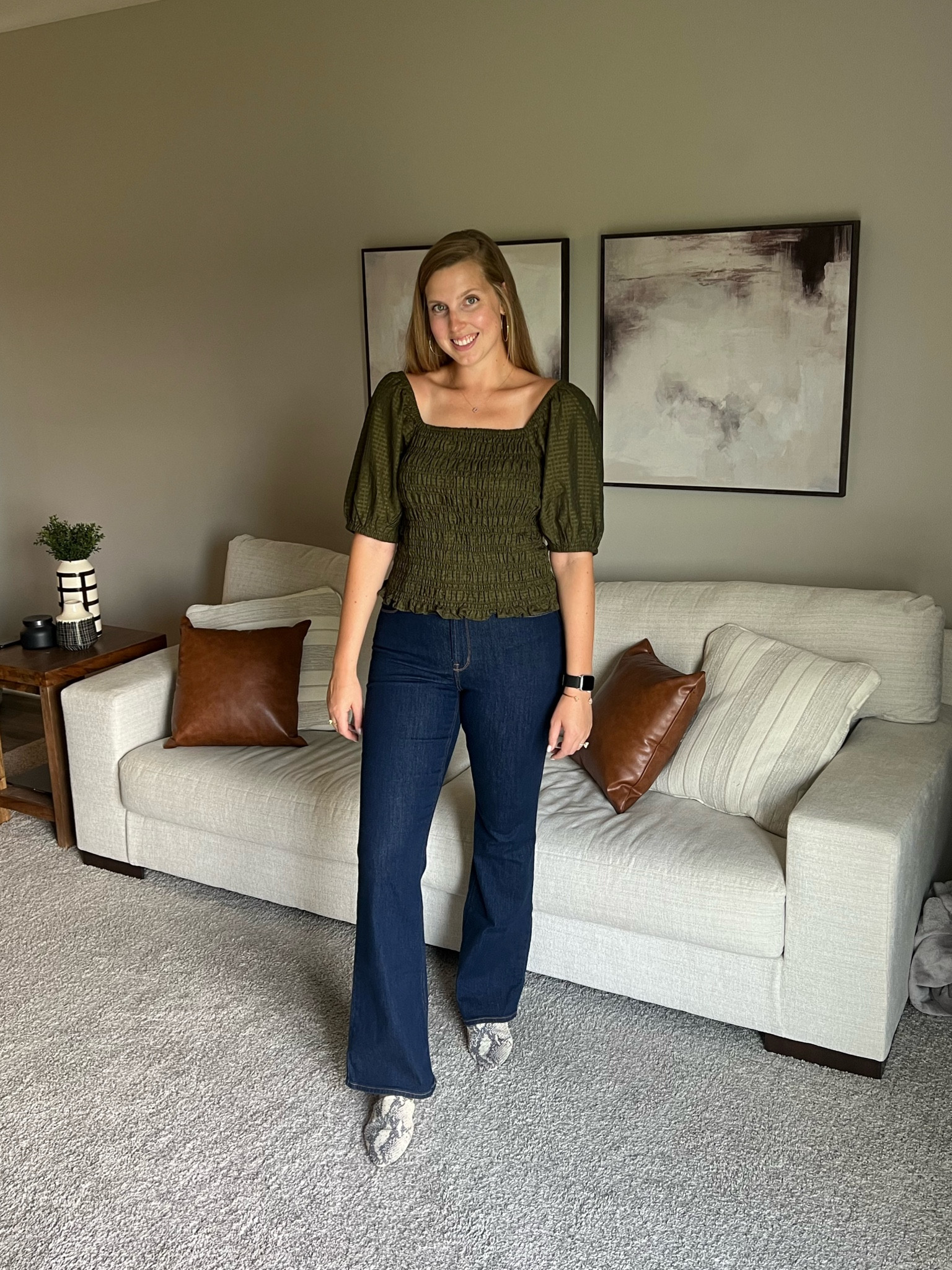 Loving these flared denim. Perfect to dress up or down and they fit true to size. The tall length is perfect for us tall gals  

#LTKmidsize #LTKfindsunder50 #LTKSeasonal