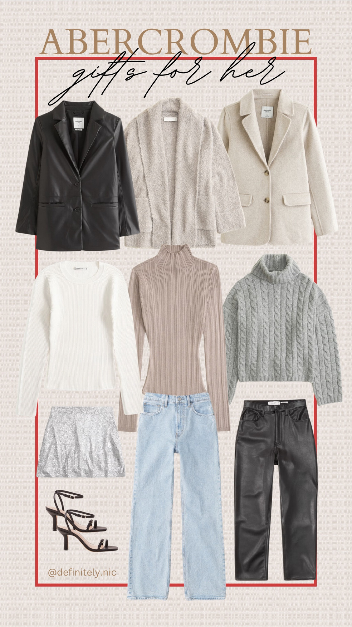 Abercrombie sale gift guide for her!

Use code SUITEAF for an extra 30% off!

Sweaters, blazers, jackets, silver sequin skirt, jeans, etc.

#LTKHoliday #LTKGiftGuide #LTKsalealert
