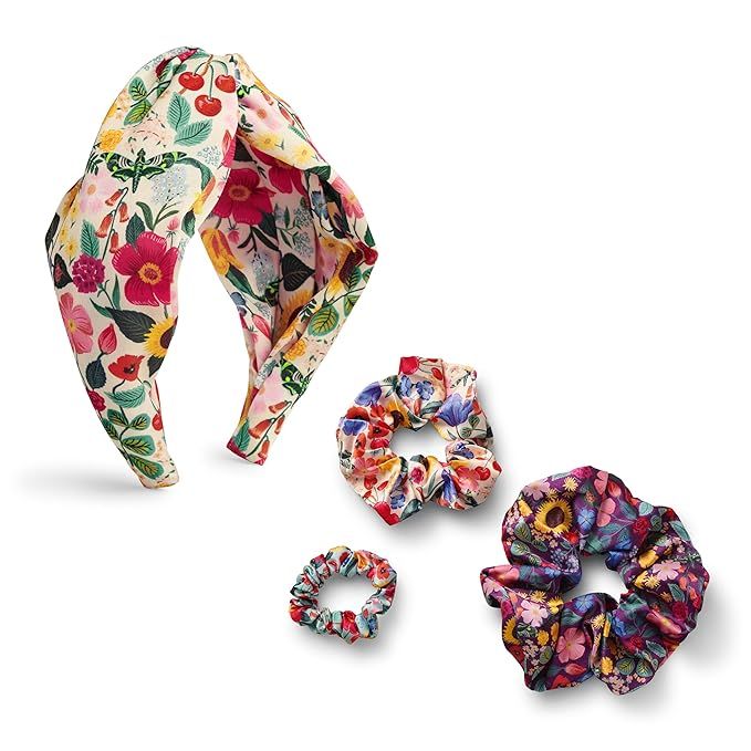 RIFLE PAPER CO. Blossom Headband & Scrunchie Set, Knotted Fabric Headband and 100% Polyester Soft... | Amazon (US)