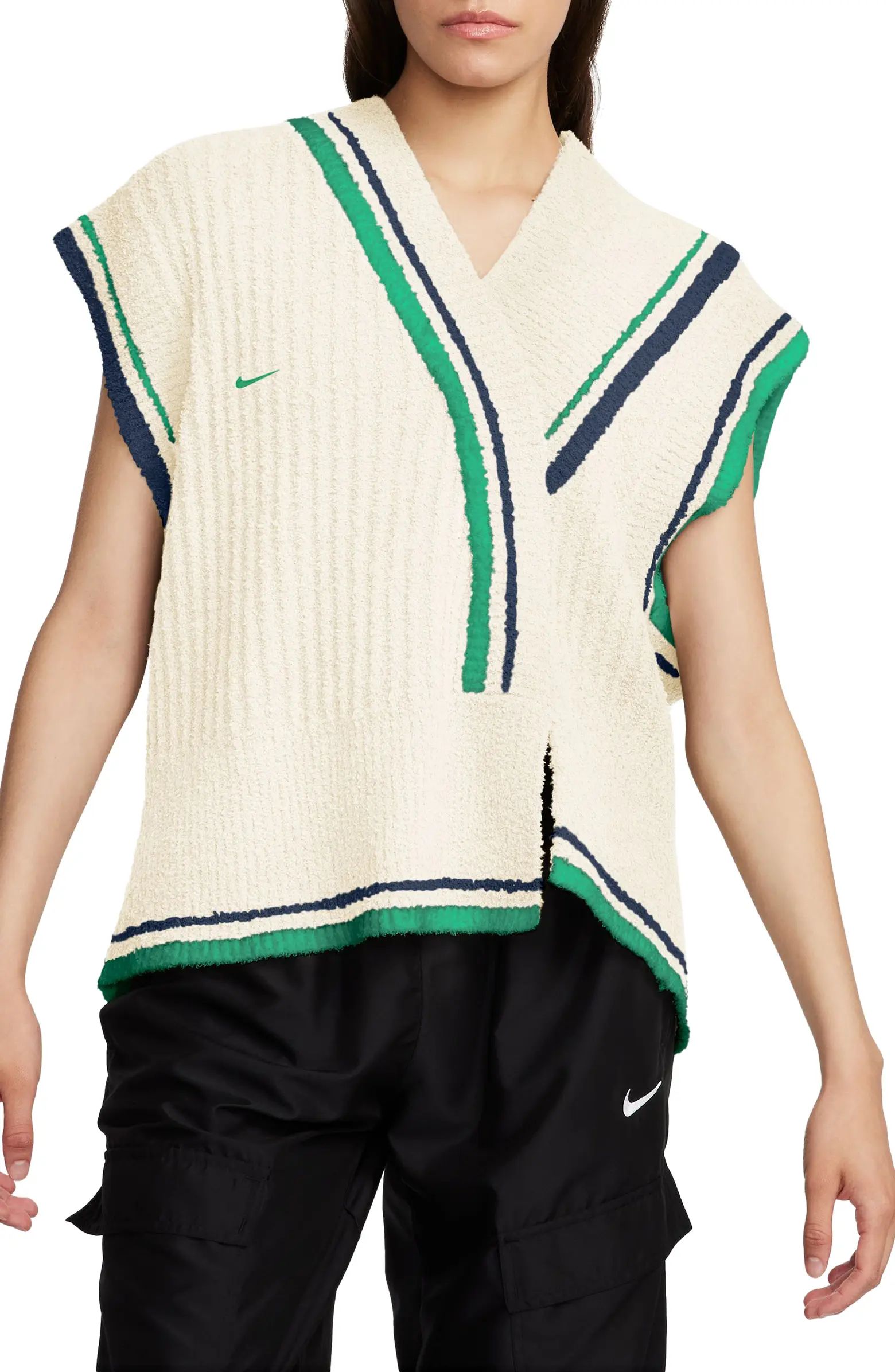 Sportswear Collection Stripe Trim Sweater Vest | Nordstrom