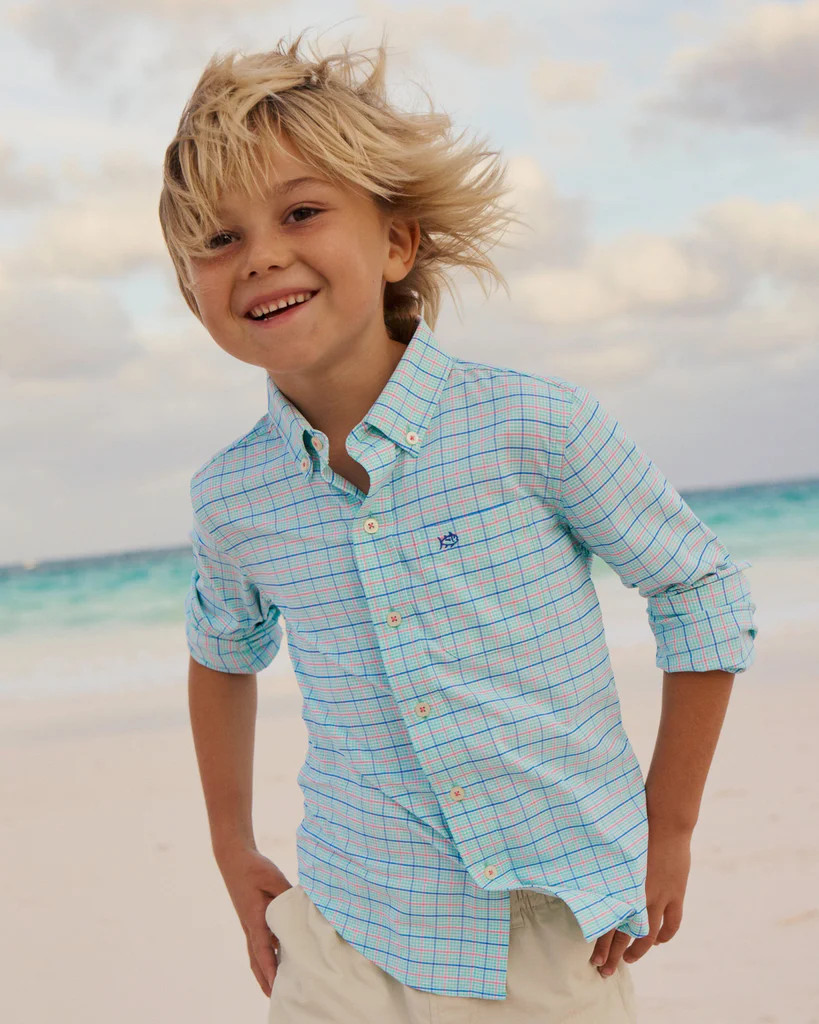 Boys Edisto Island Plaid Coastal Breeze® Sport Shirt | Southern Tide