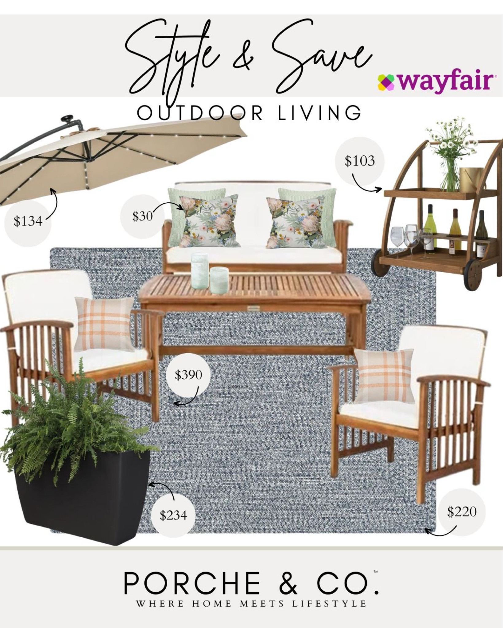Wayfair, Wayfair outdoor, outdoor decor, outdoor styling, outdoor living 
#visionboard #moodboard #porcheandco

#LTKstyletip #LTKhome #LTKSeasonal