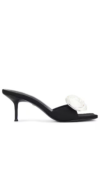 Rosette Mule in Black & White | Revolve Clothing (Global)