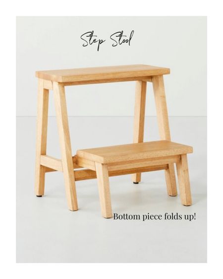This wooden step stool which folds up for storage. Chic meets functional! 

#LTKhome #LTKFind #LTKkids
