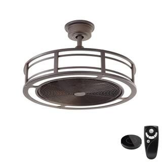 Brette II 23 in LED Espresso Bronze Smart Hubspace Ceiling Fan with Light and Remote | The Home Depot