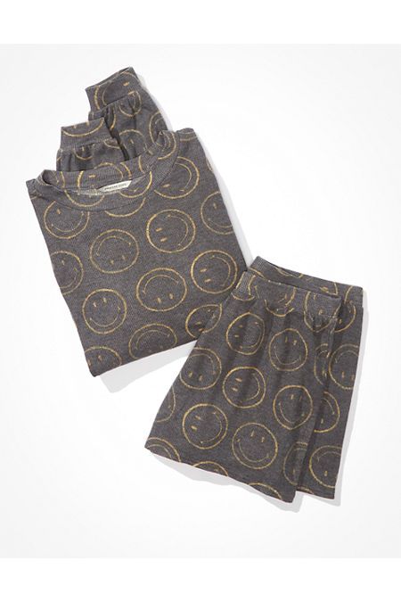 AE Smiley Waffle PJ Set | American Eagle Outfitters (US & CA)