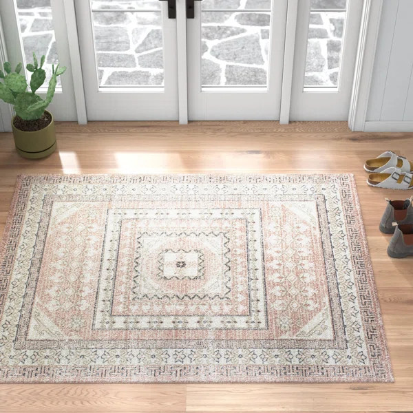 Dionne Vintage Carnation Pink Area Rug | Wayfair North America