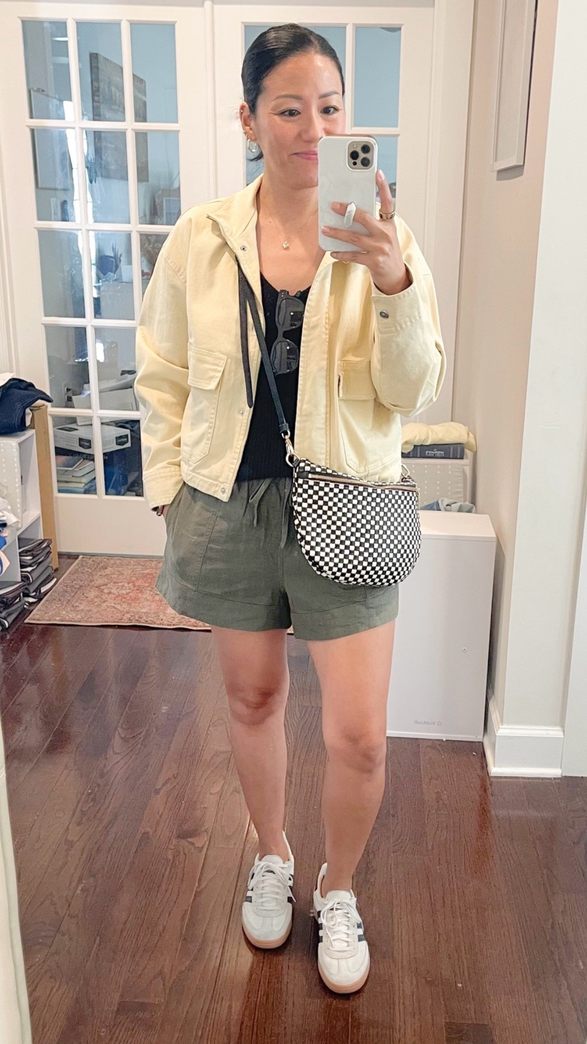 Size down in sneakers
Size small jacket

#LTKootd #LTKSeasonal #LTKOver40