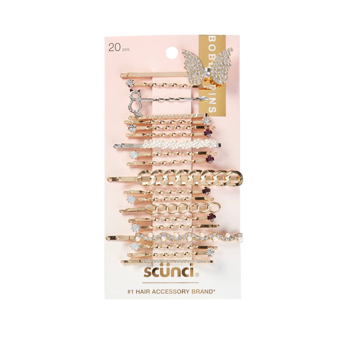 scunci Basic Colored Assorted Hair Clips - 20ct | Target