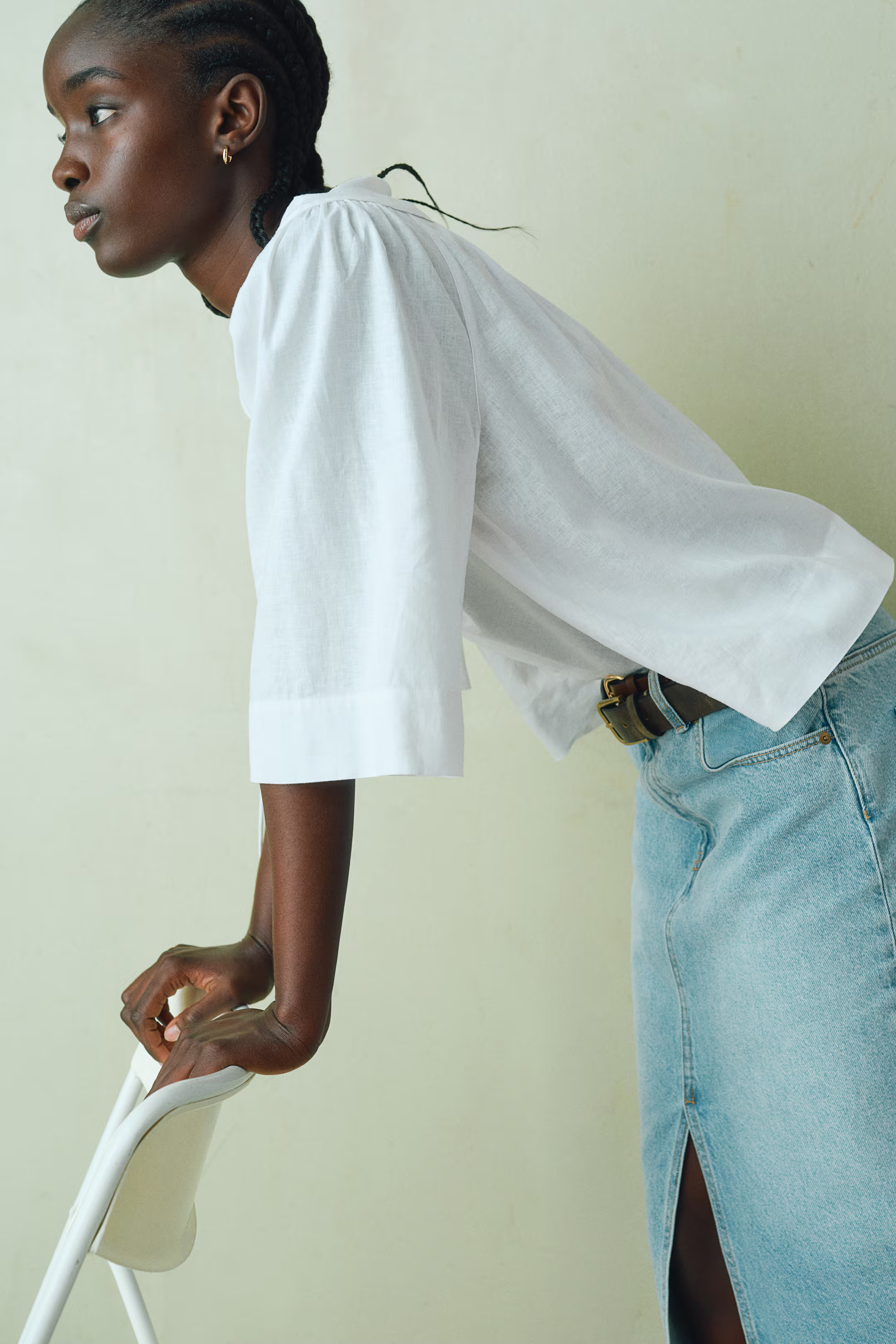 Linen-blend blouse | H&M (US + CA)