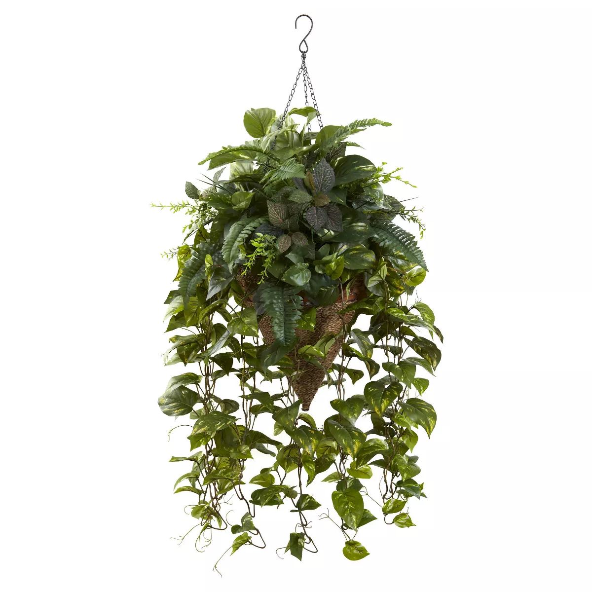 Vining Mixed s with Cone Hanging Basket - Nearly Natural | Target